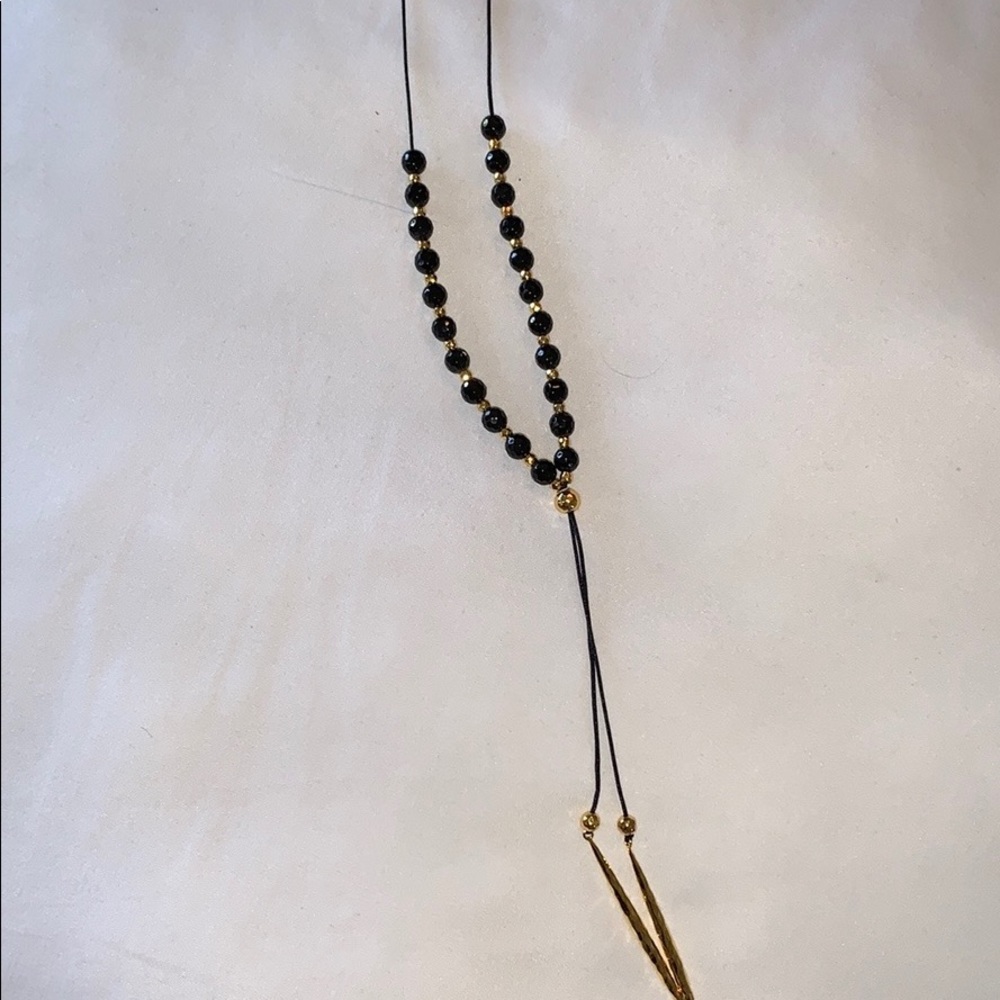 Gorjana beaded necklace with onyx